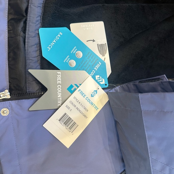 NWT Free Country 3-in-1 system winter jacket size:S - Picture 11 of 13